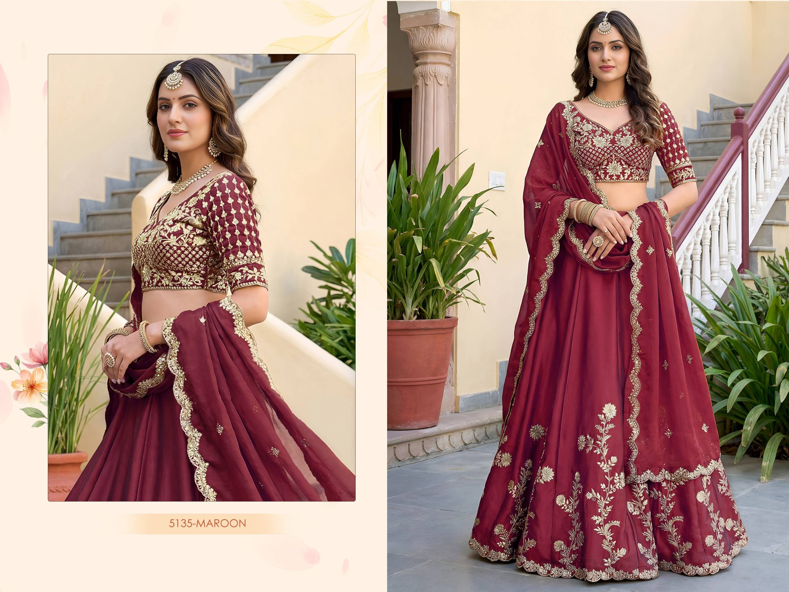 VOL-36 5135 Series By Zeel Clothing Designer Beautiful Collection Occasional Wear & Party Wear Rangoli silk Lehengas At Wholesale Price